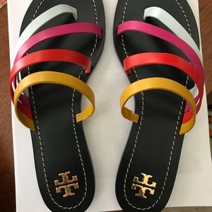Tory Burch multi color sandals size 9.